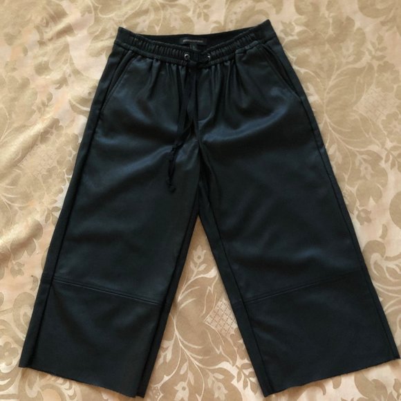 Banana Republic Faux Leather Gaucho Pant - Picture 2 of 7